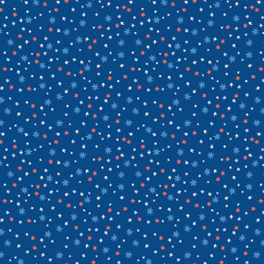 Firecracker Scattered Stars in Blue – Riley Blake Designs – Yardage (February 2026)