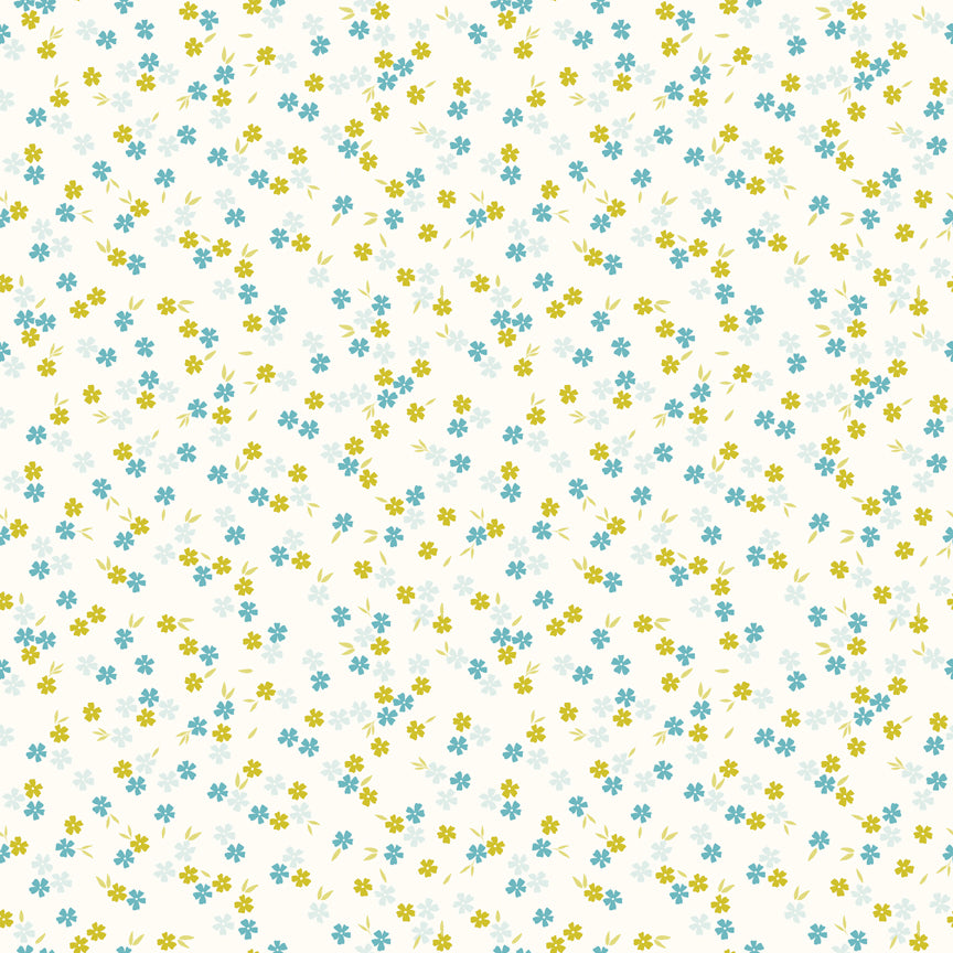 Homage by Fran Gulick – Scattered Blossoms White | Riley Blake Designs | C17224-WHITE