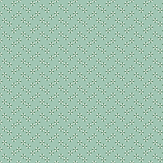 Meadow Moments C17235-MINT β Mint Geometric Blossom Fabric β Riley Blake Designs β February 2026