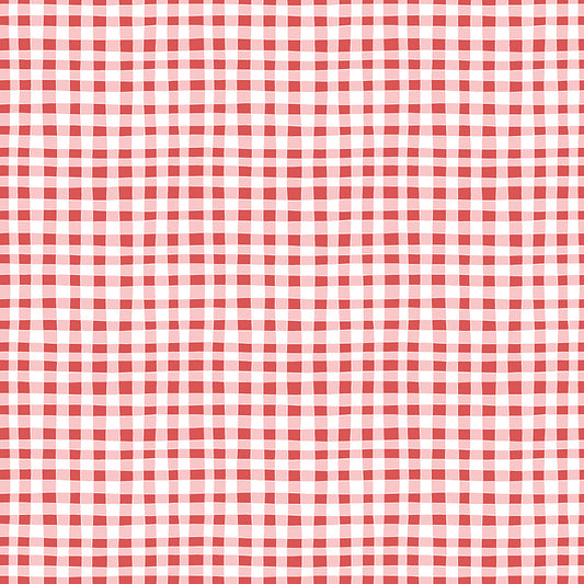 Firework Fields Red Gingham Fabric by Gracey Larson | Riley Blake Designs | C17583-RED