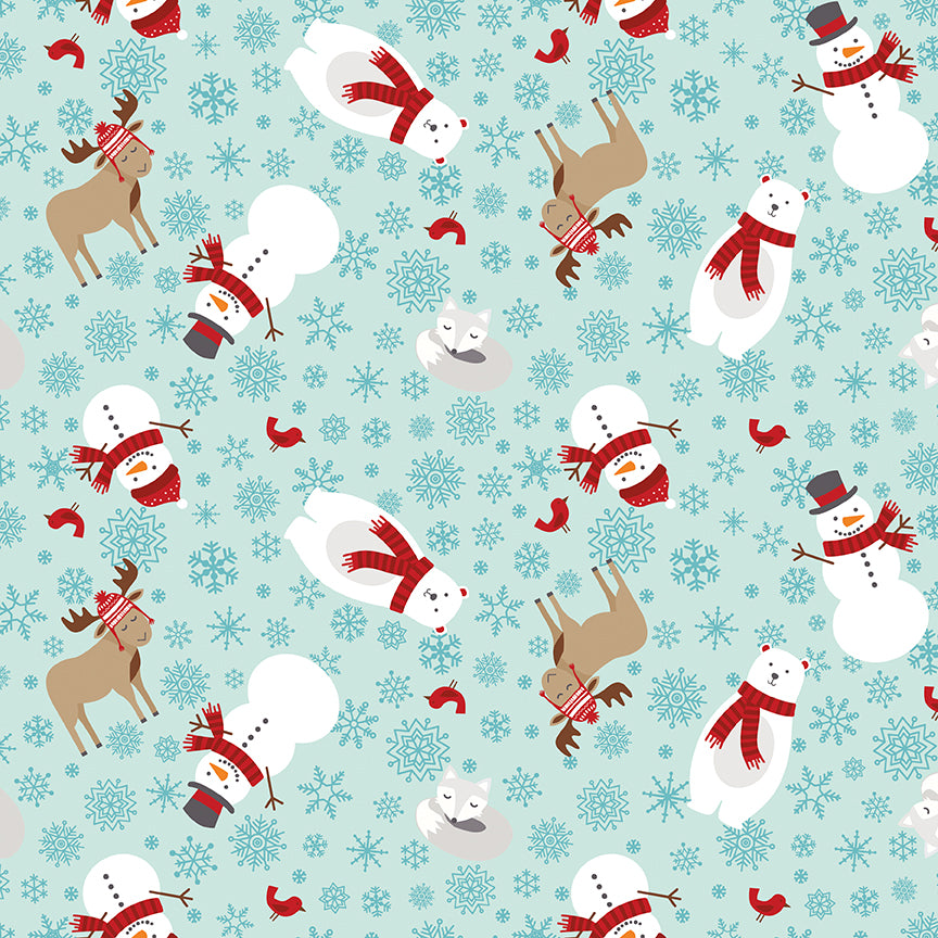 A Perfect Winter Snow Friends Fabric – Powder Yardage by Lori Whitlock for Riley Blake Designs | C17990-POWDER