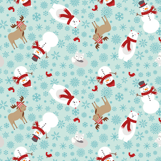 A Perfect Winter Snow Friends Fabric – Powder Yardage by Lori Whitlock for Riley Blake Designs | C17990-POWDER