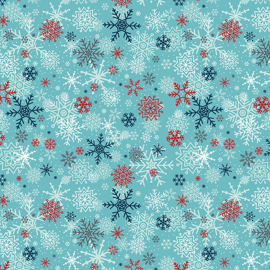 A Perfect Winter Snowflakes Fabric – Blue Yardage by Lori Whitlock for Riley Blake Designs | C17992-BLUE
