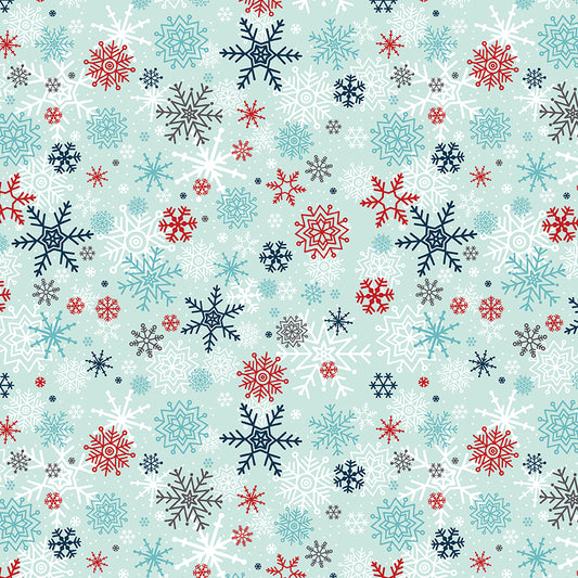 A Perfect Winter Snowflakes Fabric – Powder Yardage by Lori Whitlock for Riley Blake Designs | C17992-POWDER
