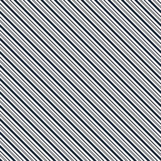 A Perfect Winter Diagonal Stripe Fabric – Navy Yardage by Lori Whitlock for Riley Blake Designs | C17995-NAVY