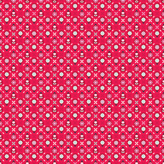 Chasing Rainbows Whimsical Ladybugs Fabric β Fruit Punch Yardage by Leslie Ryan for Riley Blake Designs | C18011-FRUITPUNCH