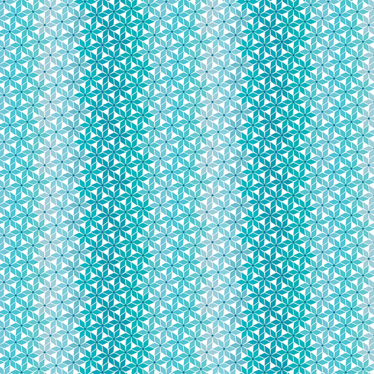 Chasing Rainbows Six-Point Stars Fabric β Aqua Yardage by Leslie Ryan for Riley Blake Designs | C18014-AQUA