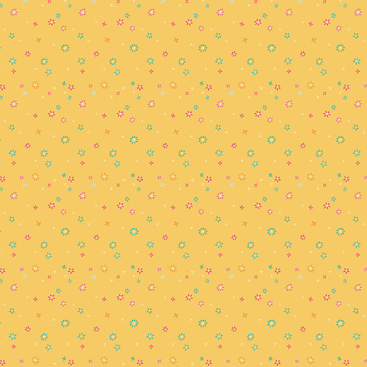 Chasing Rainbows Scattered Blossoms Fabric β Daffodil Yardage by Leslie Ryan for Riley Blake Designs | C18016-DAFFODIL