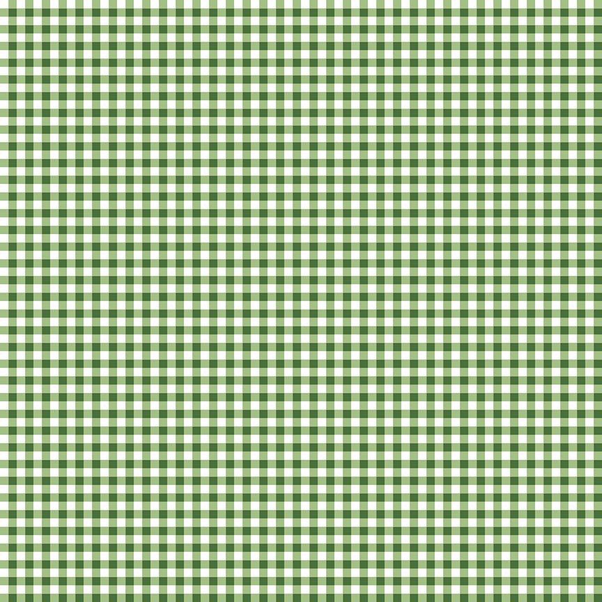 Little Ladybug Gingham Check Yardage – Green | Lori Whitlock | In Stock