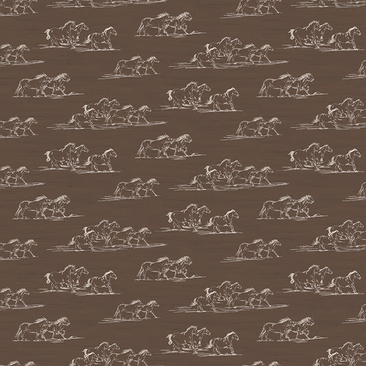 Homestead Running Horses Brown Backing Set – 5 Yards – September 2026 – 50% Preorder