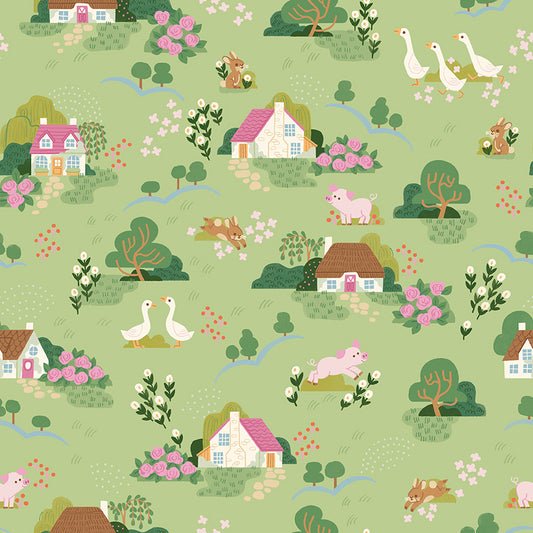Cottage Pathway Quilt Backing Set – Countryside Dreams Honeydew – 4 3/4 Yards – December 2026 Preorder