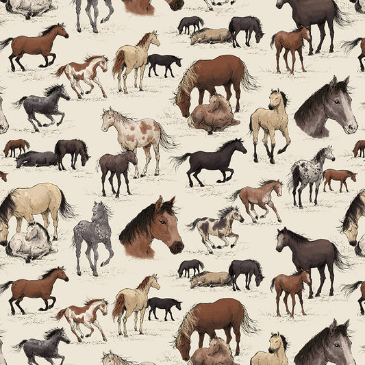 Legacy Quilt Backing Set featuring Horseshoe Creek by RBD Designers – 7⅜ Yards (Choice of Linen or Lt Raisin) - 50% Deposit December 2026