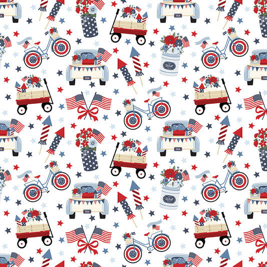 Shooting Stars Quilt Kit Backing Set β 50% Deposit February 2027 Preorder - Hooray for the USA by Dani Mogstad for Riley Blake Designs