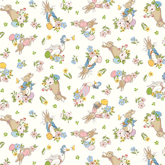 Peter Rabbit™ Spring Panel Quilt Kit Matching Backing Set – Cloud or Shortbread – 4 Yard Cut – January 2027 Preorder