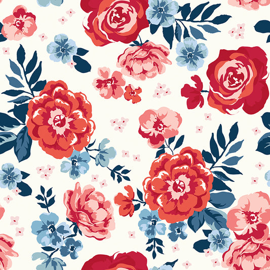 Matching Backing Set for Starly Quilt Kit – Star-Spangled Garden Floral Backing Fabric Choice – February 2027 Preorder