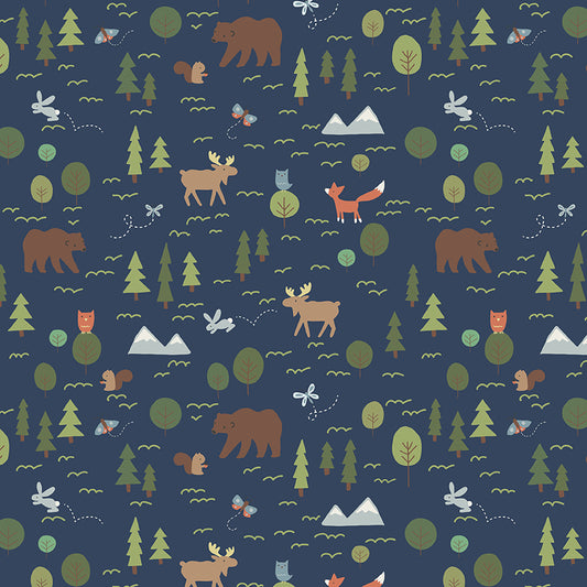Grizzly Grove Quilt Kit Backing Set -February 2027 Preorder – Upper Pines by Deena Rutter for Riley Blake Designs
