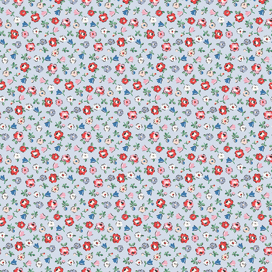 From London, With Love Scattered Blossoms Yardage – Light Blue | Cath Kidston® | 50% Deposit Preorder | March 2027
