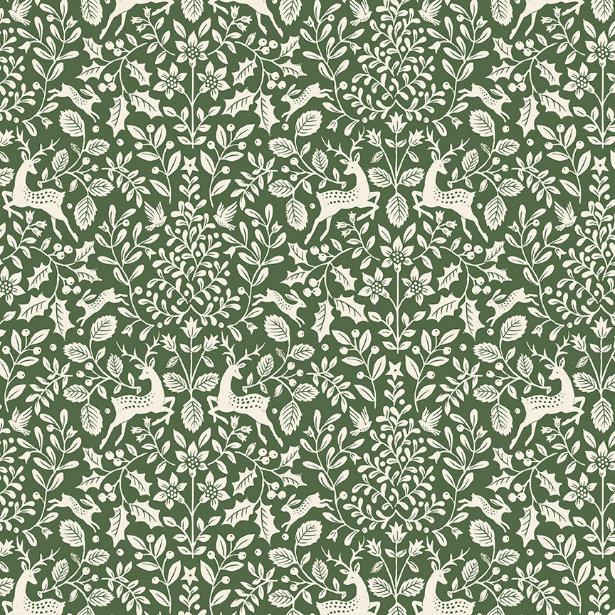 Tales of Yuletide Woodland Damask – Forest | Laura Ashley | 50% Deposit Preorder | June 2027