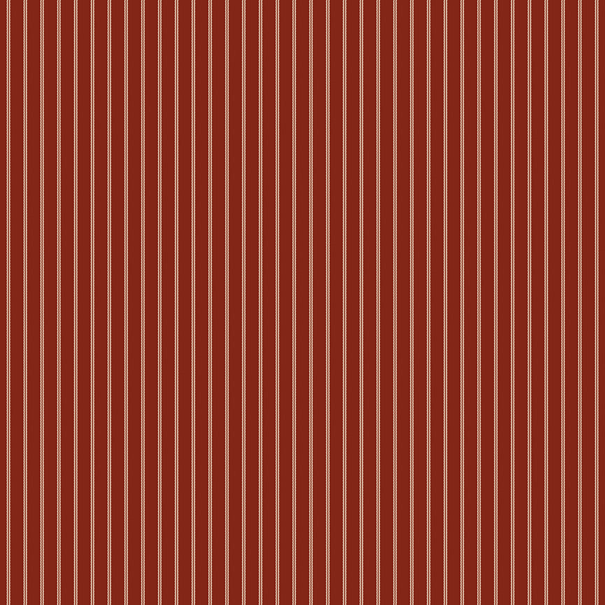 Tales of Yuletide Ticking Stripe – Red | Laura Ashley | 50% Deposit Preorder | June 2027 | C19234-RED