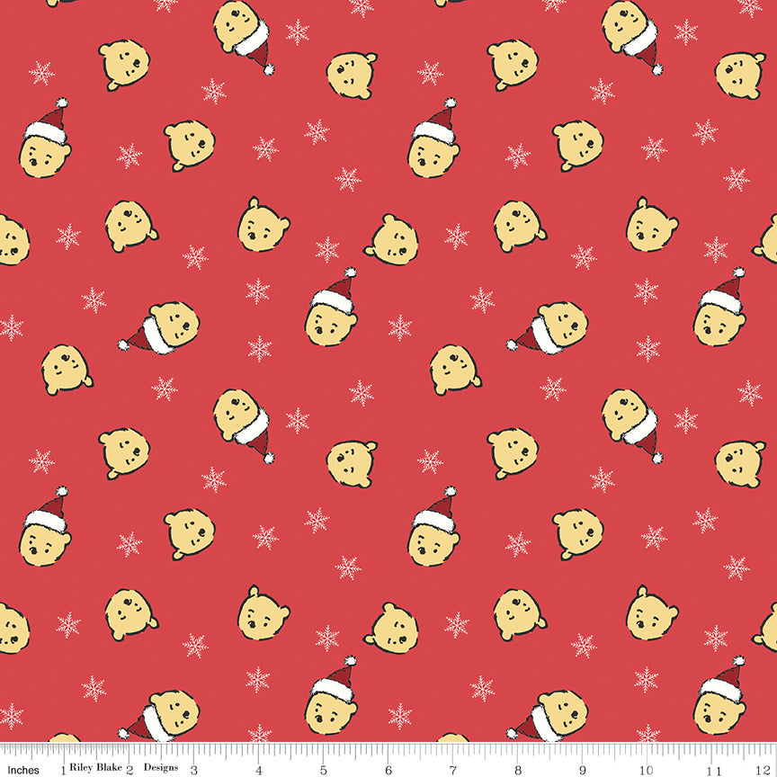 Echo Park Paper Co. Winnie-the-Pooh Christmas Santa Pooh Jumble Red – 50% Deposit June 2027 Preorder