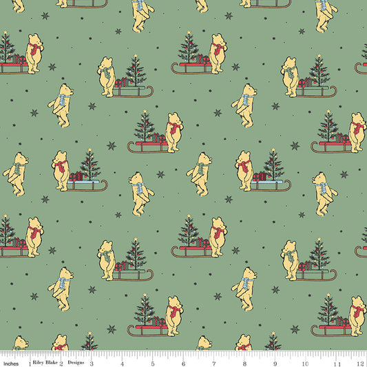Echo Park Paper Co. Winnie-the-Pooh Christmas Sleds Green β 50% Deposit June 2027 Preorder