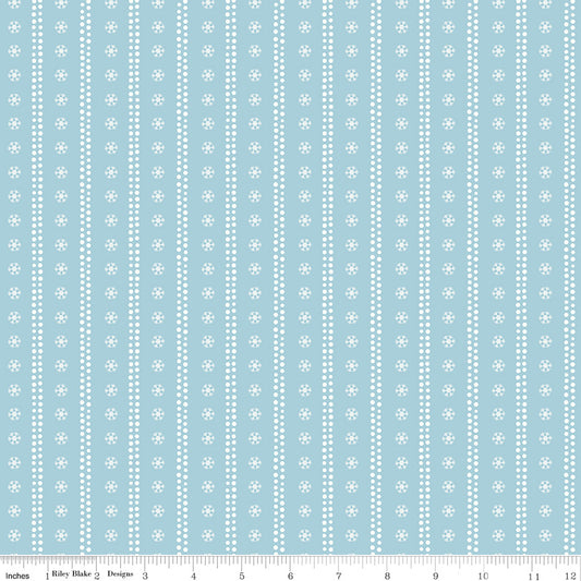 Echo Park Paper Co. Winnie-the-Pooh Christmas Stripes Blue β 50% Deposit June 2027 Preorder