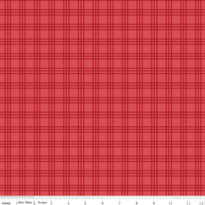 Echo Park Paper Co. Winnie-the-Pooh Christmas Plaid Red – 50% Deposit June 2027 Preorder
