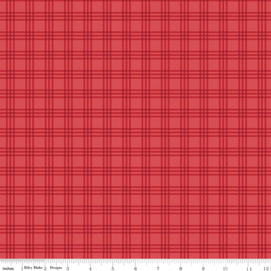 Echo Park Paper Co. Winnie-the-Pooh Christmas Plaid Red β 50% Deposit June 2027 Preorder
