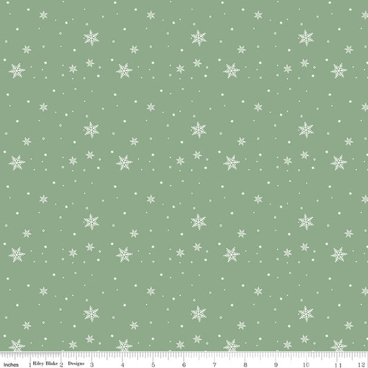 Echo Park Paper Co. Winnie-the-Pooh Christmas Snowflakes Green β 50% Deposit June 2027 Preorder