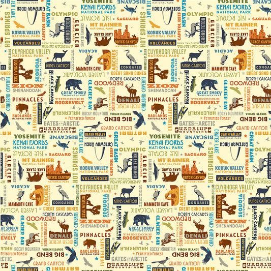 Great Smoky Mountains Bear Paw Quilt Backing Set | 3¾ Yards | National Parks Collection | 50% Deposit Preorder | September 2026
