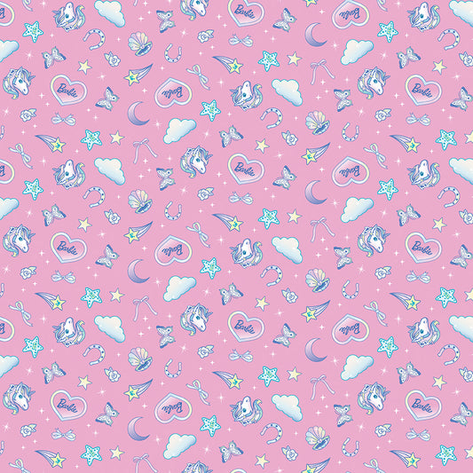Barbie™ Fantasy Pink Backing Set for Panel Quilt Kit – 50% Deposit March 2027 Preorder