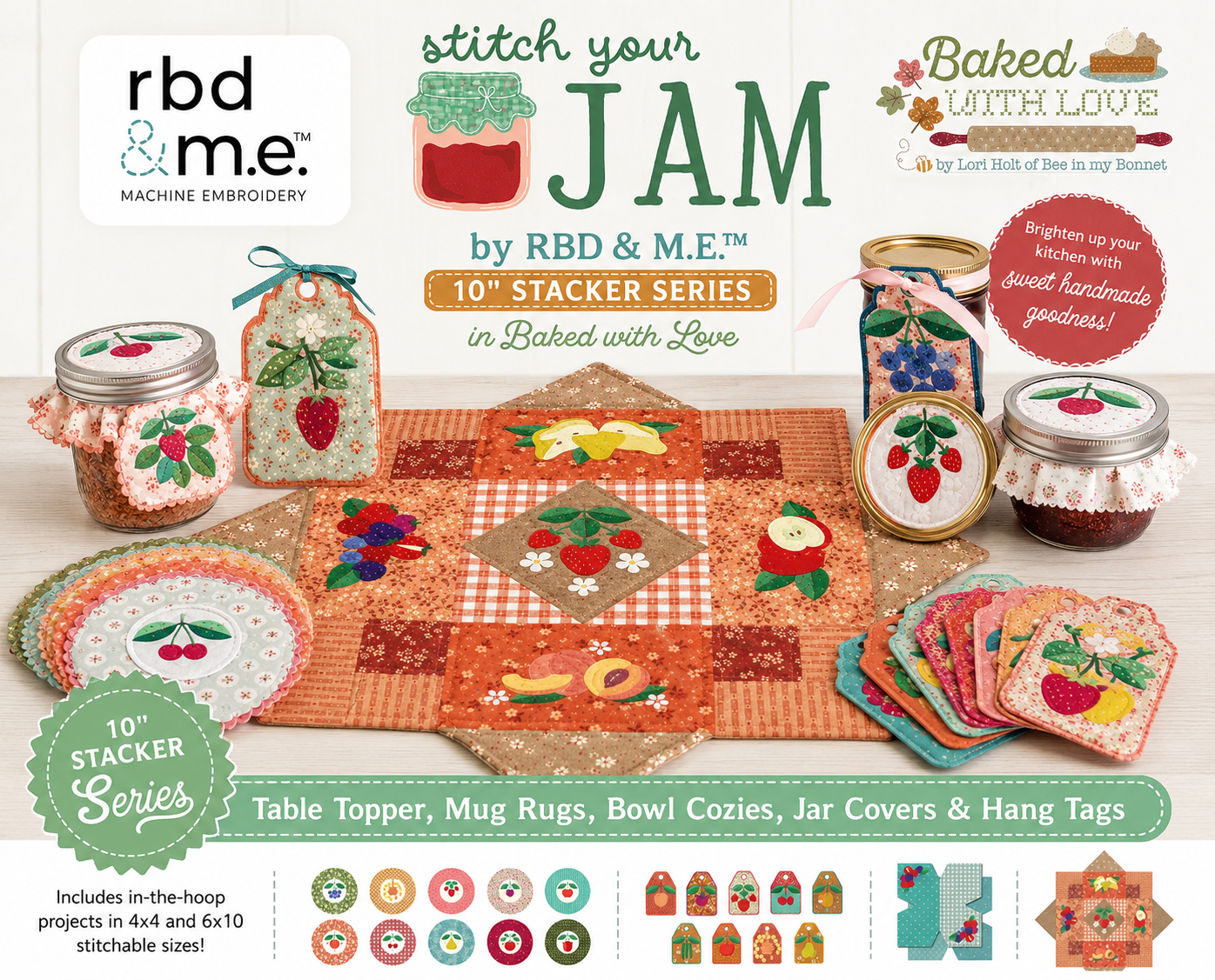 Stitch Your Jam Machine Embroidery Bundle | USB + Baked with Love 10" Stacker | 50% Deposit Preorder | July 2026