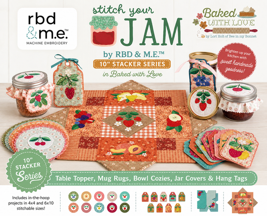 Stitch Your Jam Machine Embroidery Bundle | USB + Baked with Love 10" Stacker | 50% Deposit Preorder | July 2026