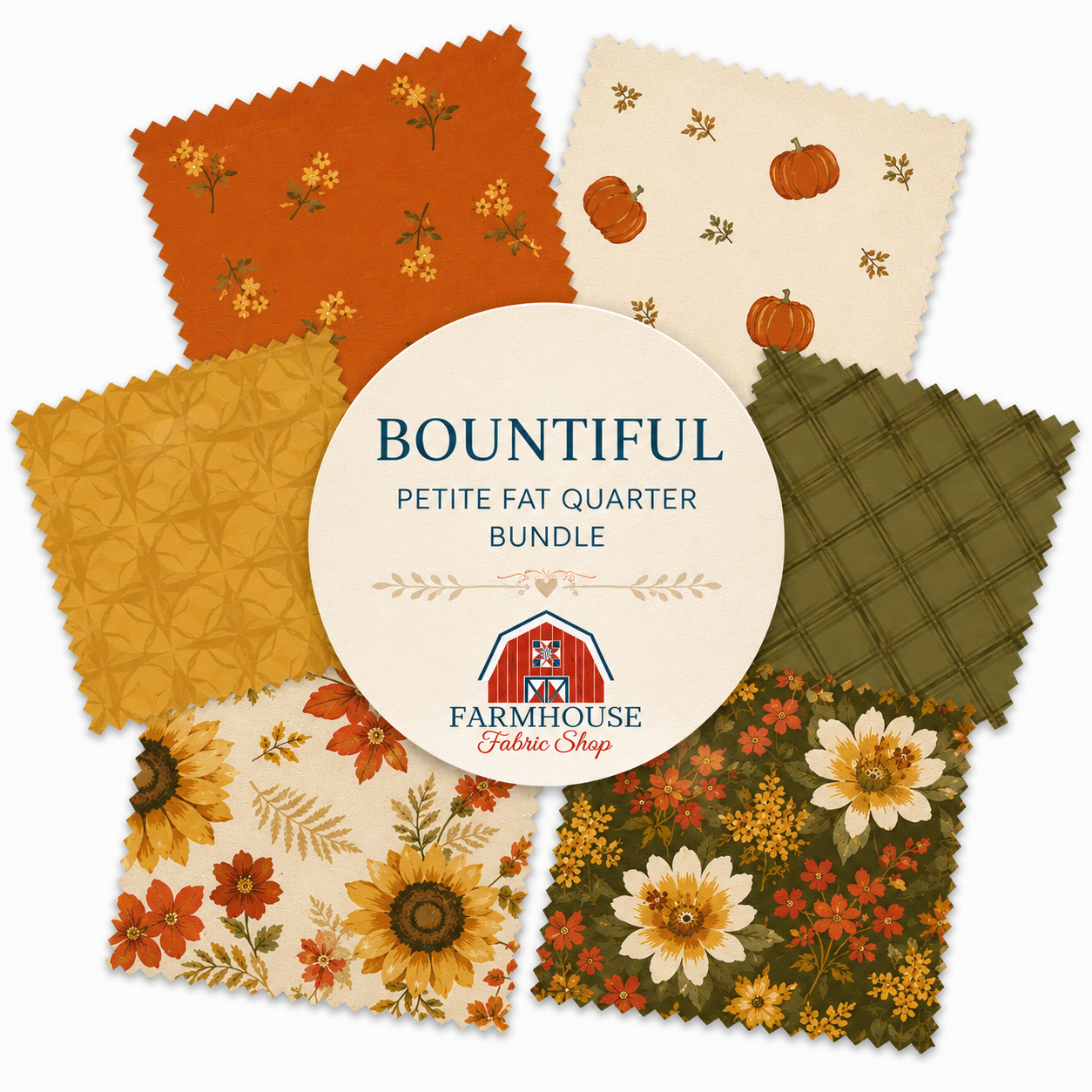 Bountiful Petite Fat Quarter Bundle | 6 Piece Bundle | 50% Deposit Preorder | Expected July 2026