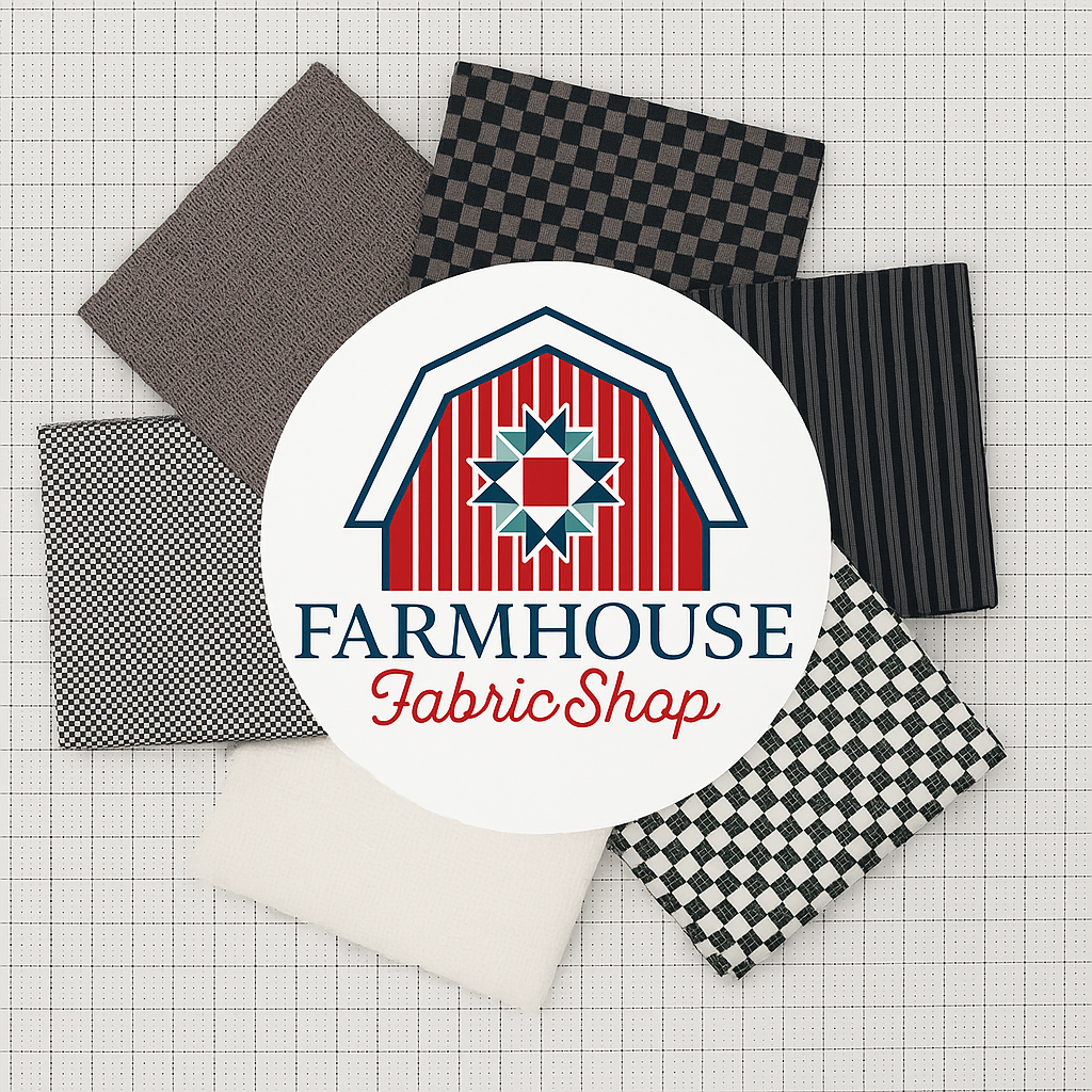 Farmhouse Curated 6-Piece Fat Quarter Bundle – Black & White