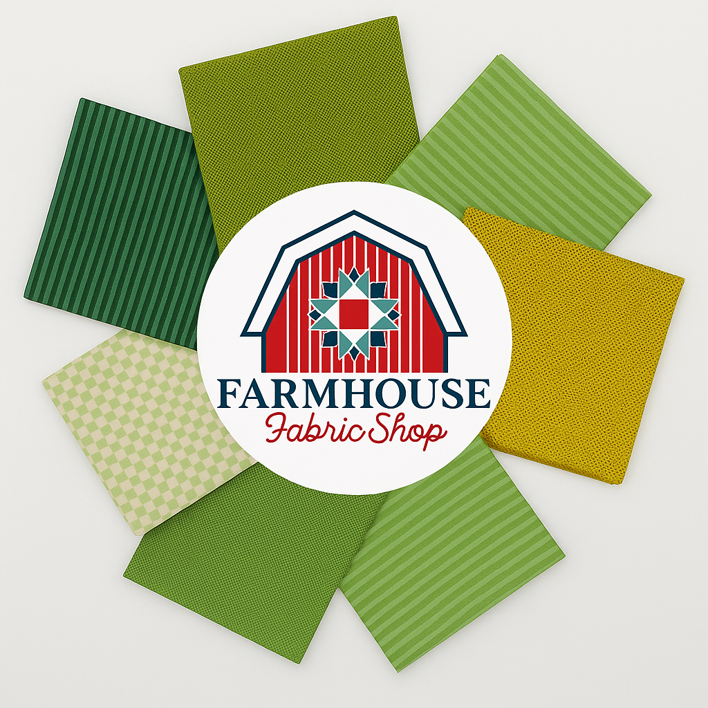 Farmhouse Curated 7 Piece Fat Quarter Bundle – Green