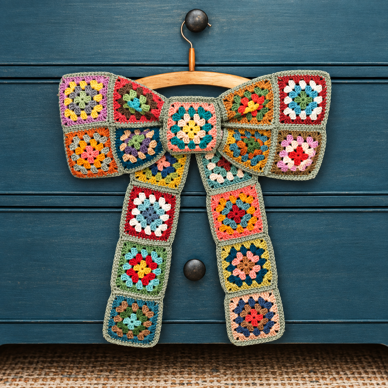 Granny Square Bow Chunky Thread Set – Lori Holt | 18" Finished | 50% Deposit Preorder | November 2026