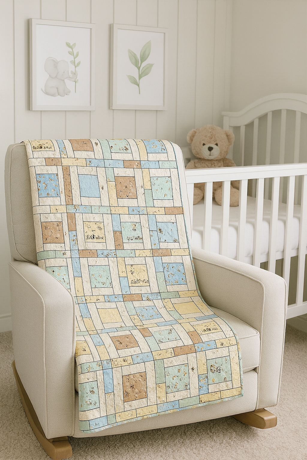 Boxed Up Quilt Kit – Winnie the Pooh Fabric by Echo Park (Throw Size 58" x 70")