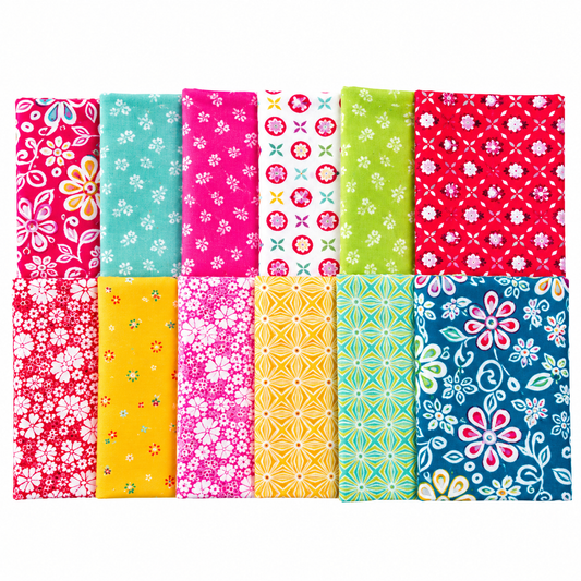 Chasing Rainbows – 12-Piece Curated Fat Quarter Bundle – Sunshine & Blooms #3