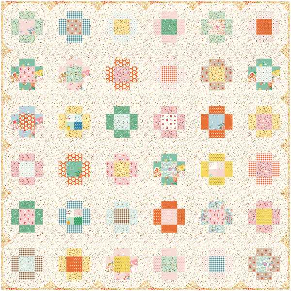 Preorder — Criss Cross Dance Quilt Kit featuring Cotton Nook by Minki Kim — 72″ × 72″ — Arriving August 2026