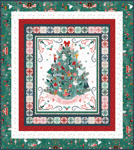 Nutcracker Christmas Panel Quilt Kit Green Version– Jennifer Long – Preorder (May 2026)