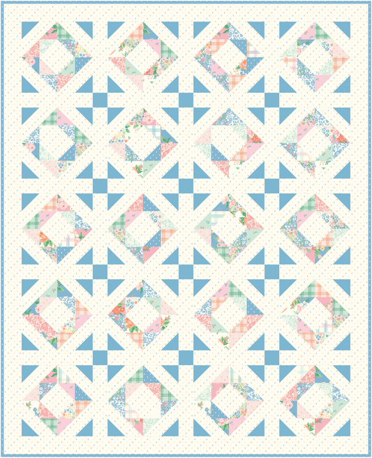 Spring Meadows Diamonds & Pearls Quilt Kit – Throw Size 62" x 76 1/2" – 50% Deposit Preorder – February 2027