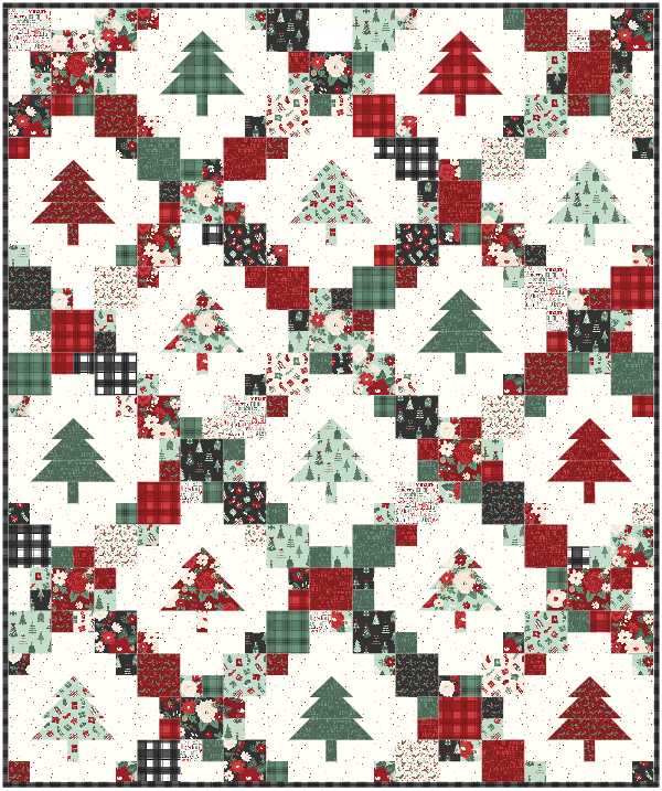 Evergreen Quilt Kit – Evergreen Wishes Fabric • 108" x 96" - King • Cluck Cluck Sew • Preorder June