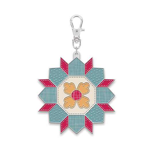 Wild Flower Quilt Block Enamel Happy Charm™ – Lori Holt – Family Reunion – December 2026 Preorder – 50% Deposit