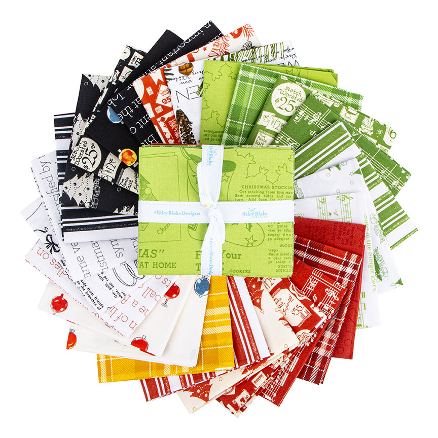Classic Christmas Fat Quarter Bundle – 26 Precut Fabrics by J. Wecker Frisch for Riley Blake Designs