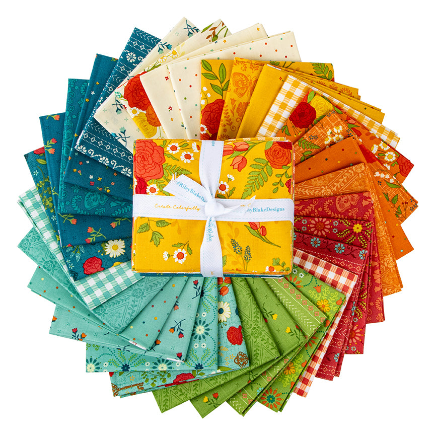 First Blooms Fat Quarter Bundle – 31 Precut Fabrics by Heather Peterson for Riley Blake Designs