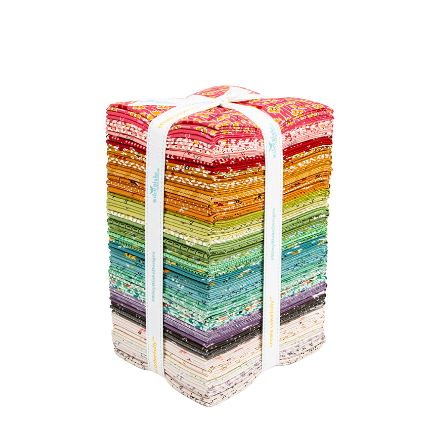 Gentler Times 51-Piece Fat Quarter Bundle – Lori Holt for Riley Blake Designs – 100% Quilting Cotton