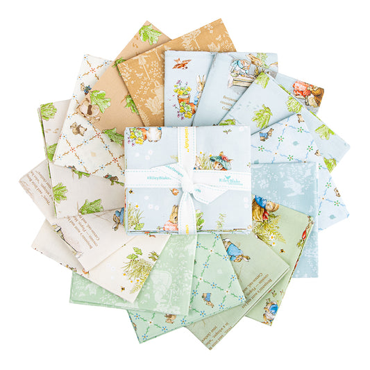 Preorder - Peter Rabbit™ & Benjamin Bunny™ Fat Quarter Bundle – 15pcs – Riley Blake Designs – Beatrix Potter