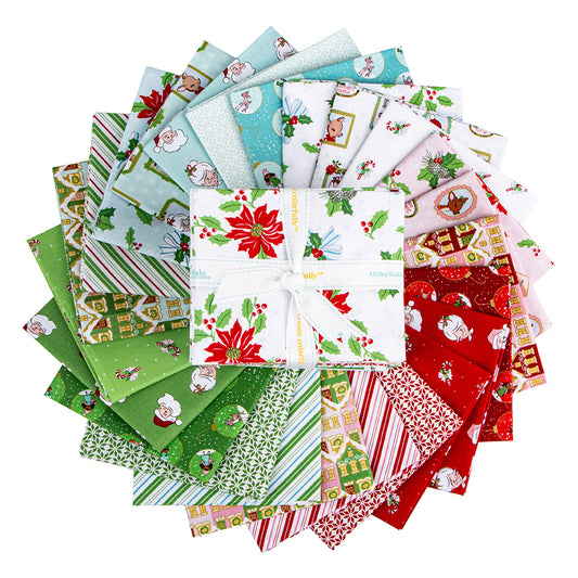 ✨ Claus & Co. Fat Quarter Bundle – 24 Pieces