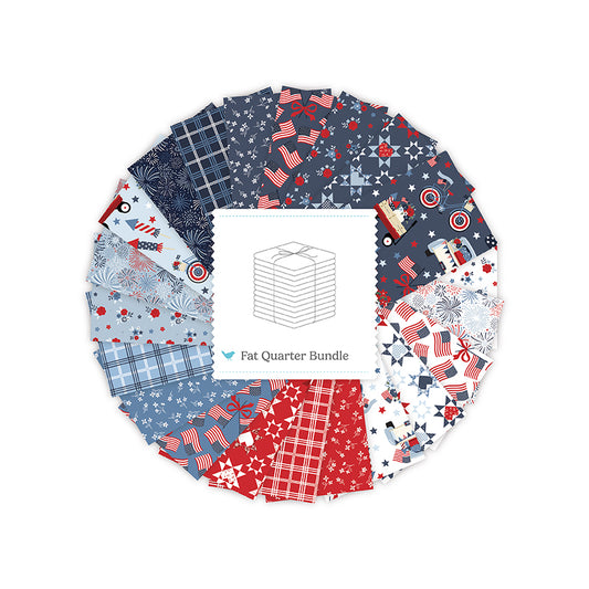Hooray for the USA Fat Quarter Bundle by Dani Mogstad for Riley Blake Designs β 50% Deposit February 2027 Preorder